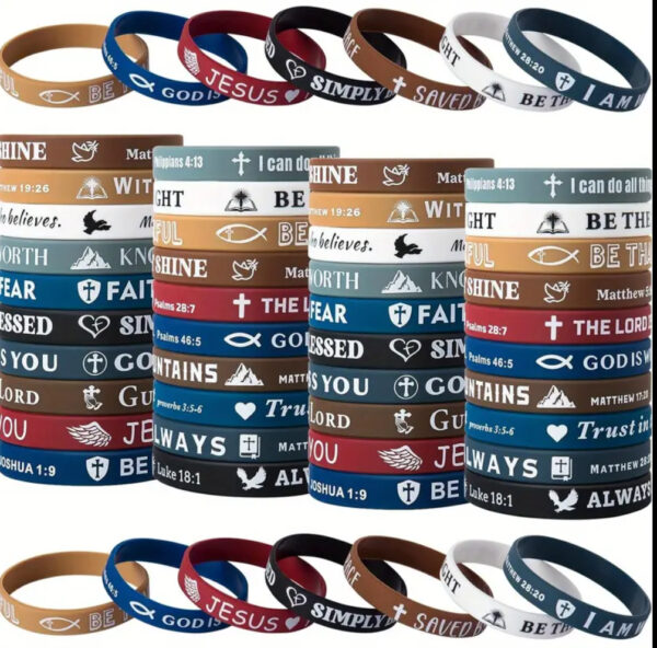 Inspirational Scripture Silicone Wristbands