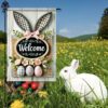 Easter Bunny Welcome Garden Flag