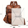 Vintage Faux Leather Backpack - Image 7