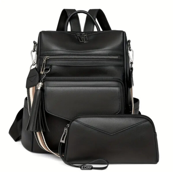 Vintage Faux Leather Backpack