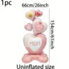 "Love You MOM" Heart Balloon Bouquet - Image 2