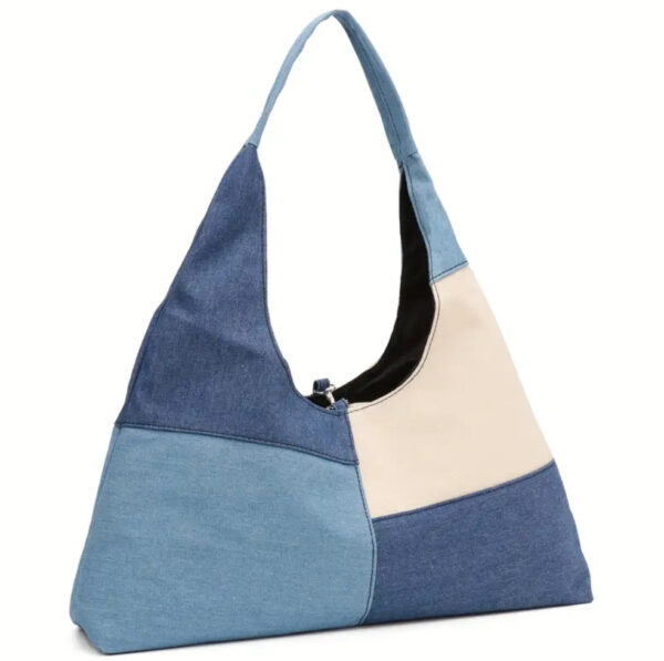 Patchwork Denim Slouch Tote