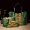 3-Piece Croc-Embossed Tote Bag Set - Image 2