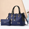 Elegant Two-Tone Satchel & Wallet Set