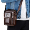 Men's Vintage Leather Crossbody Satchel