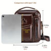Men's Vintage Leather Crossbody Satchel - Image 5