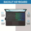 360° Rotating Backlit Bluetooth Keyboard Case - Image 7
