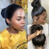 Sleek High Bun Lace Front Wig – Natural Black - Image 2