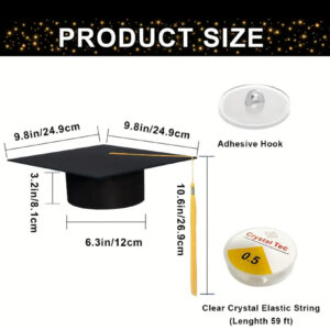 6-Piece Hanging Graduation Cap Decoration Set