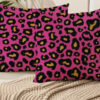 Pink Leopard Print Throw Pillow Covers (Set of 4)