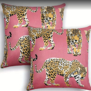 Walking Leopard Print Throw Pillow Covers