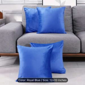 Solid Royal Blue Velvet Throw Pillow Covers