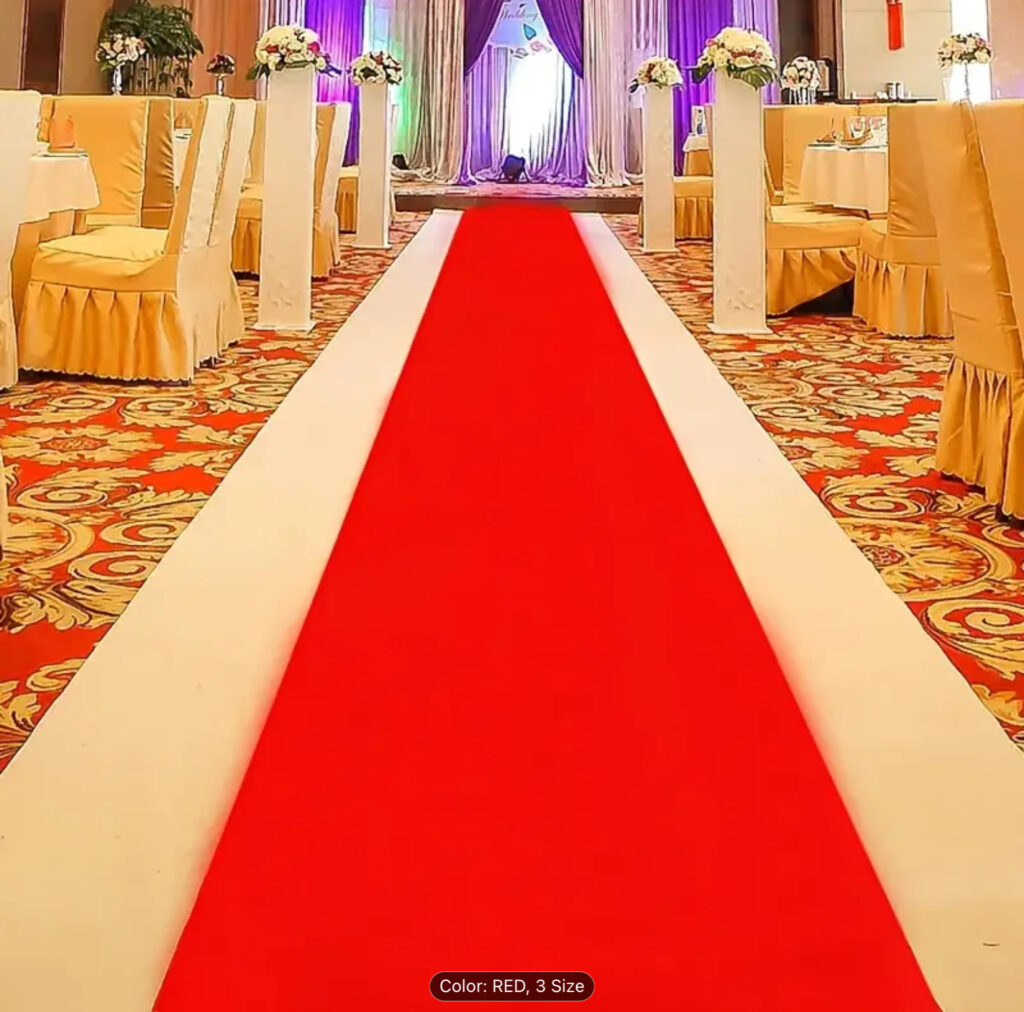 Red Carpet Runner (Multiple Sizes Available)