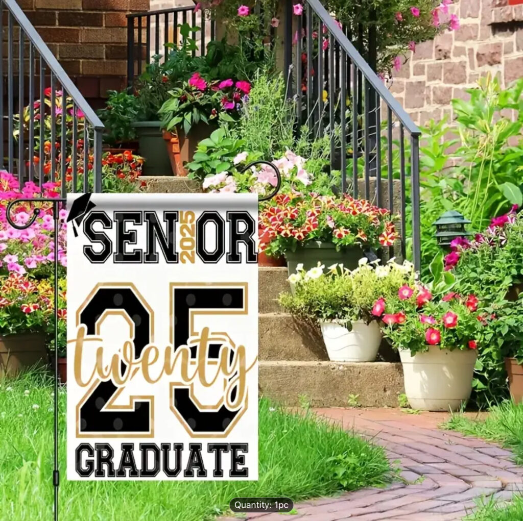 Class of 2025 Senior Graduation Garden Flag